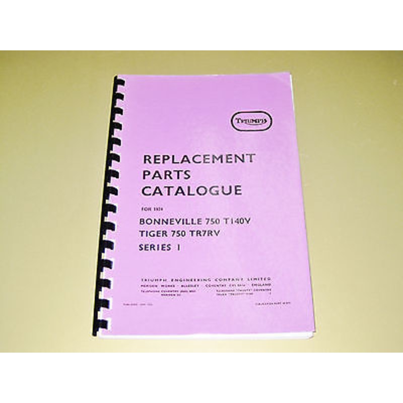 Triumph 750 Replacement Parts Catalogue spares manual book 99-2251 T140 1974
