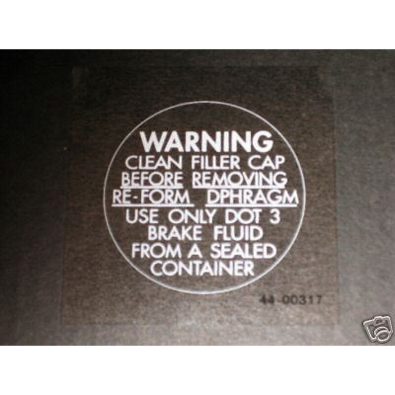 TRIUMPH BSA motorcycles master cylinder cap decal 750 T140 UK MADE