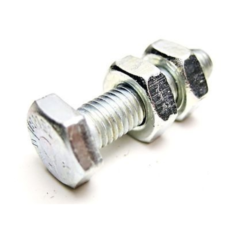 Triumph chain adjuster screw stop 14-0107 bolt & thin nuts 14-0401 for 37-3742