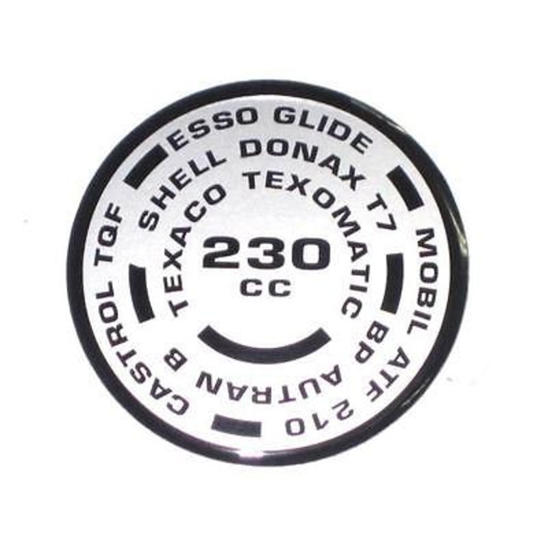 Triumph fork oil foil decal 230cc fork cap