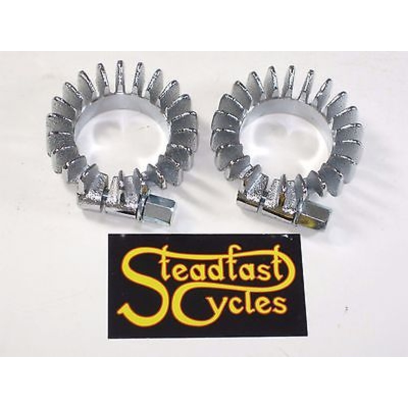 Triumph header clamps pair 71-0216 T120 TR6 exhaust clamp set rosetts 1 3/4