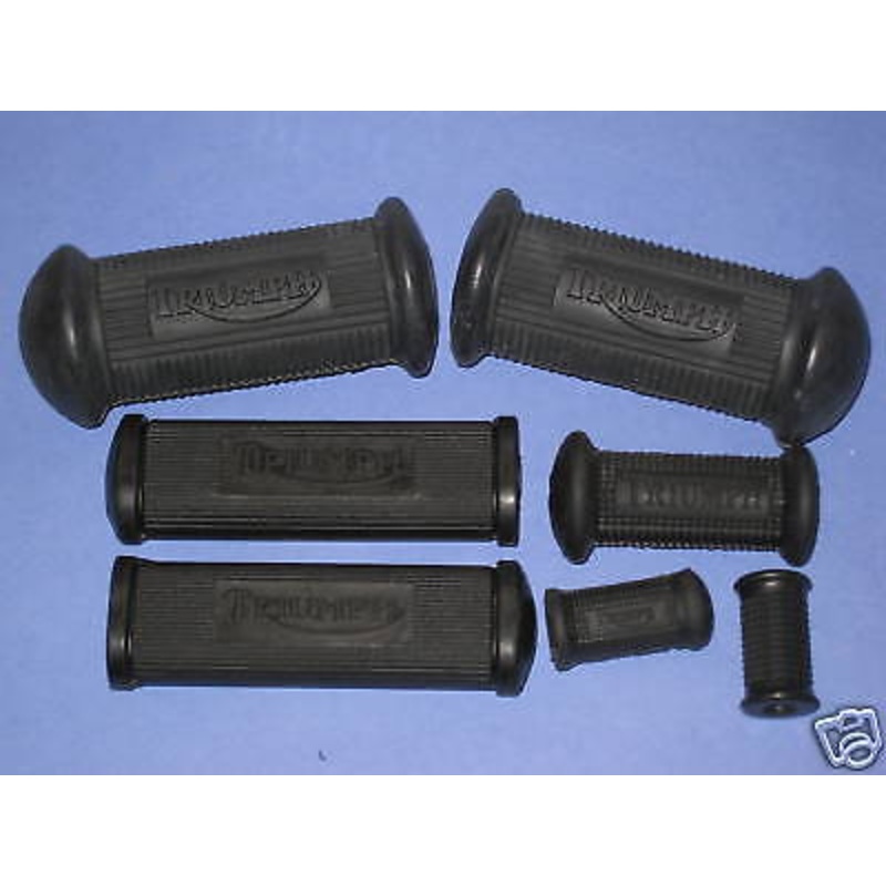 Triumph logo rubber set footrest shifter kick start New foot rest rubbers