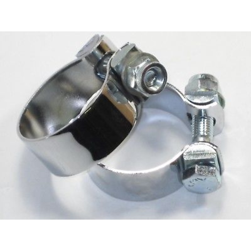 TRIUMPH NORTON BSA 1 3/4 motorcycle exhaust muffler CLAMPS UK Made clamp set