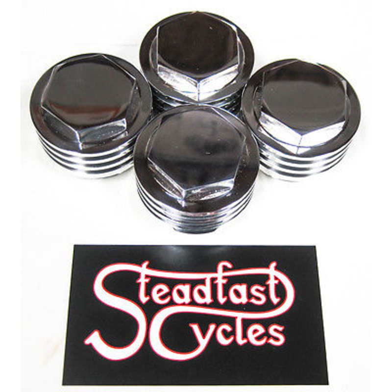 Triumph Pre-Unit TWIN Webco style Finned Rocker caps cap Set 70-1564 alloy cover