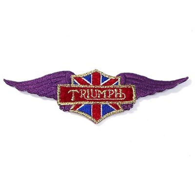 Triumph purple wings patch jacket badge Bonneville T120 TR6 TR7 T100
