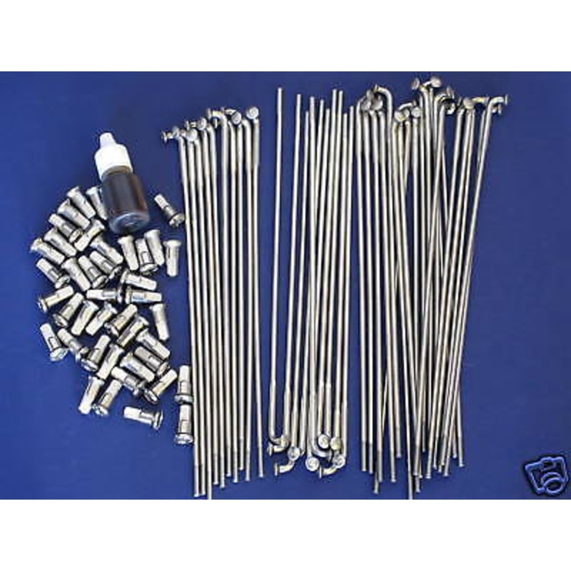 Triumph Stainless rear spool wheel spokes 19 1948 to 70 spoke set .300 nipples