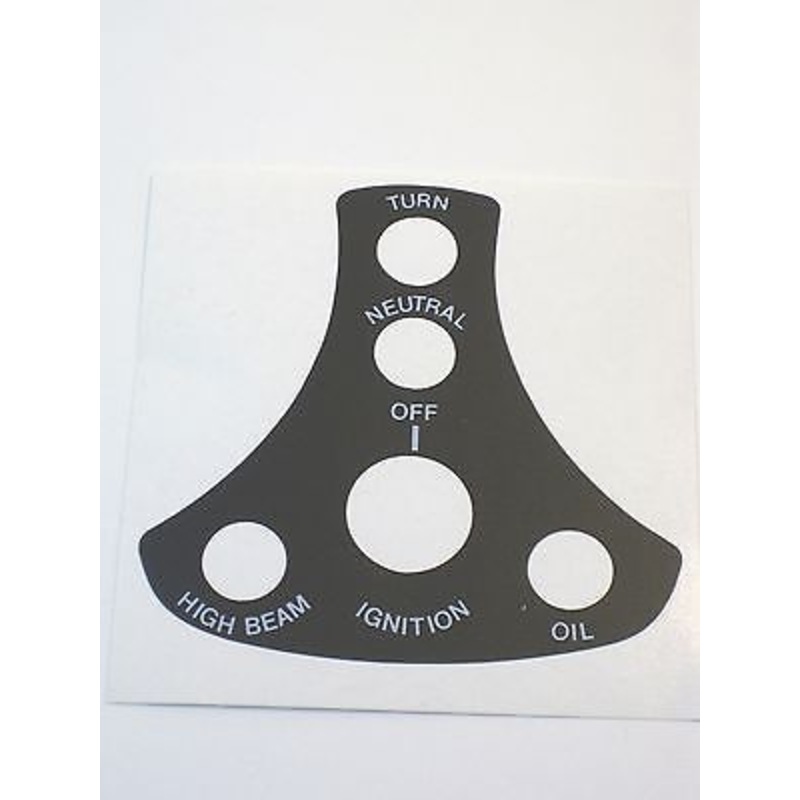 Triumph T140 instrument cluster decal 60-4622  dash vinyl sticker peel and stick