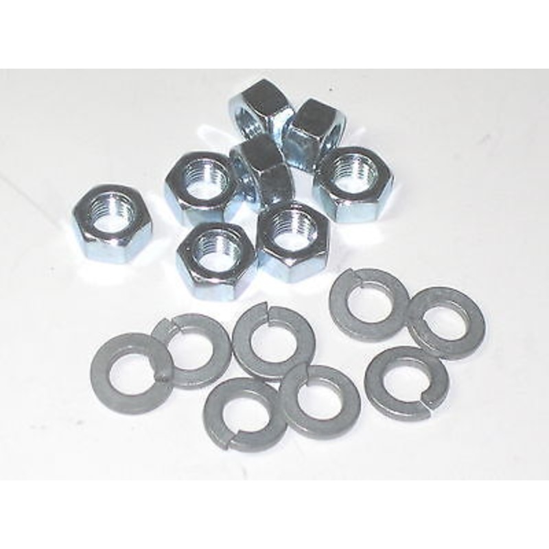 Triumph T140 spindle cap nuts & lockwashers 14-0302 60-2428 disc nut washer set