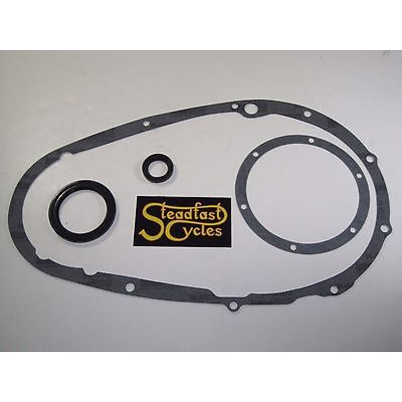 Triumph T140 TR7 5 speed clutch sprocket seal leak set primary & window gasket