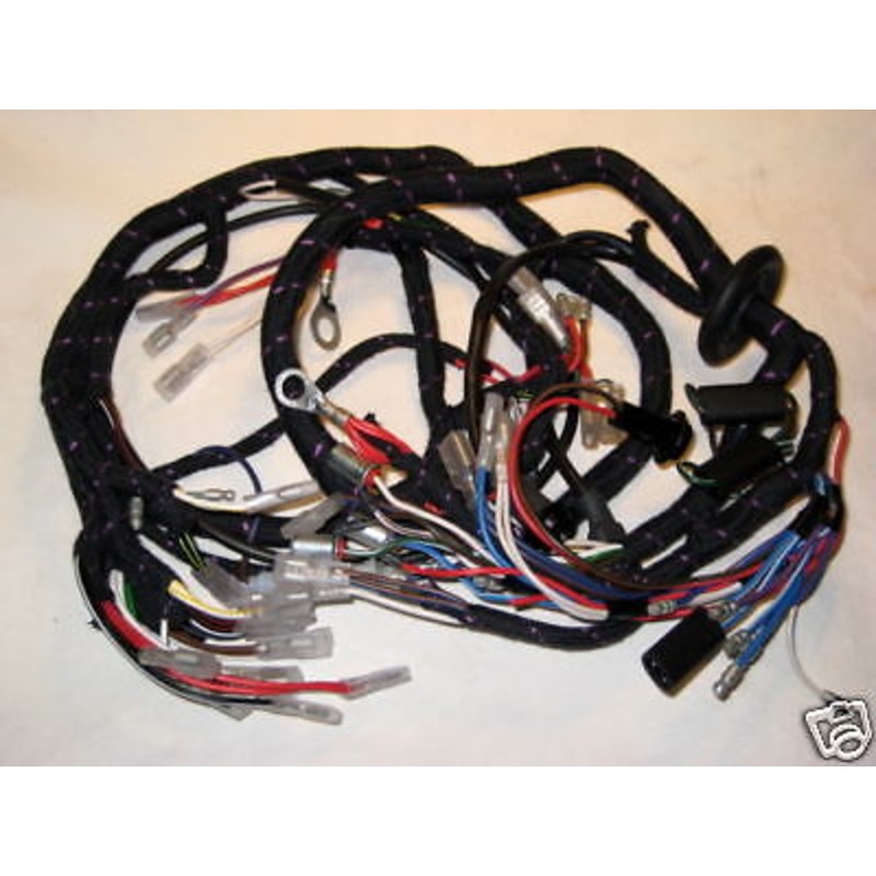 TRIUMPH T150 cloth 1973 & 74 complete wire harness main Lucas UK Made 54961595