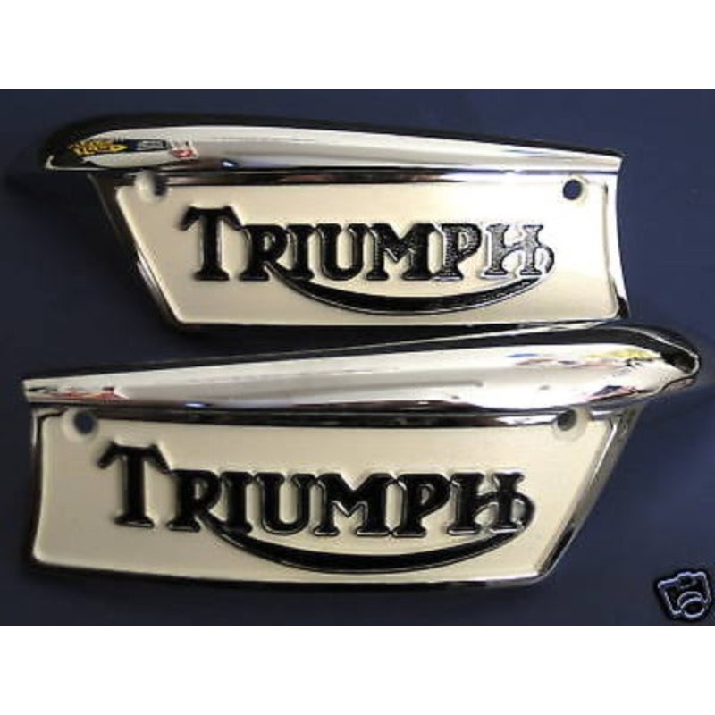 Triumph tank badges painted 1969 to 1979 reproduction gas tank 82-9700 82-9701