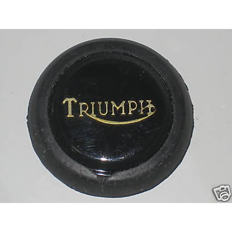 Triumph tank top badge T140 Bonneville Grommet black emblem gold logo