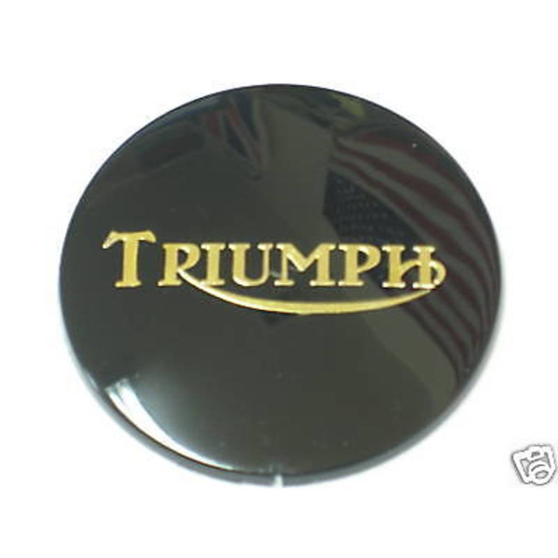 Triumph tank top badge T140 T120 5 speed OIF gold black 83-8656 UK Made