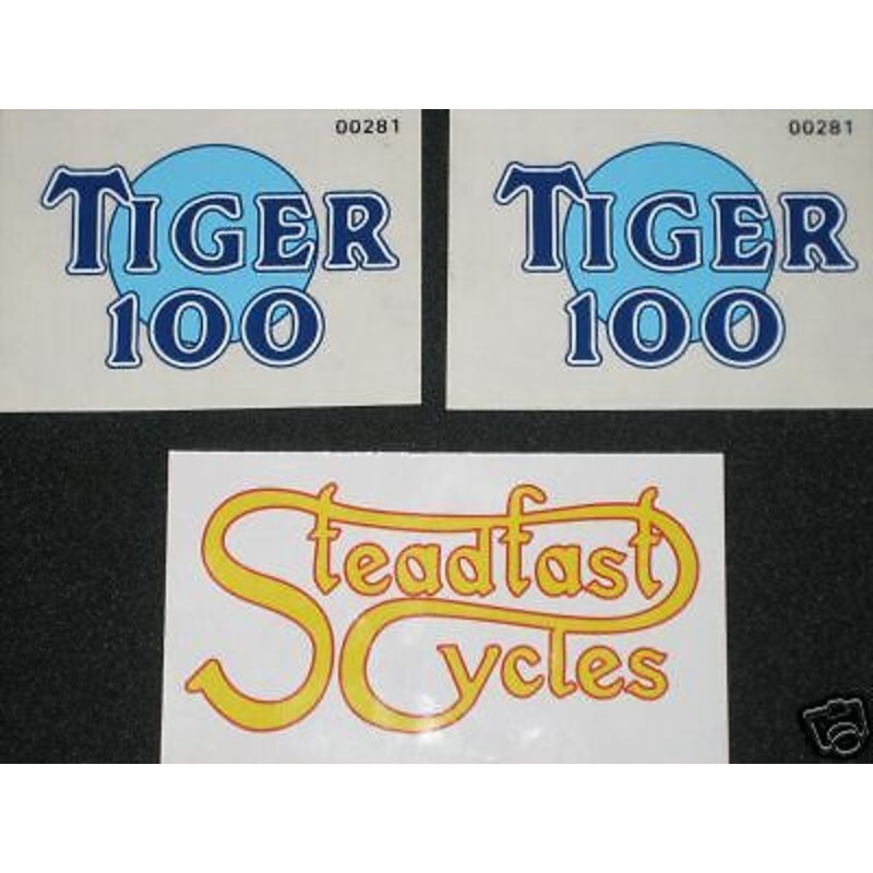 TRIUMPH Tiger 100 side cover vinyl decals vinyl peel