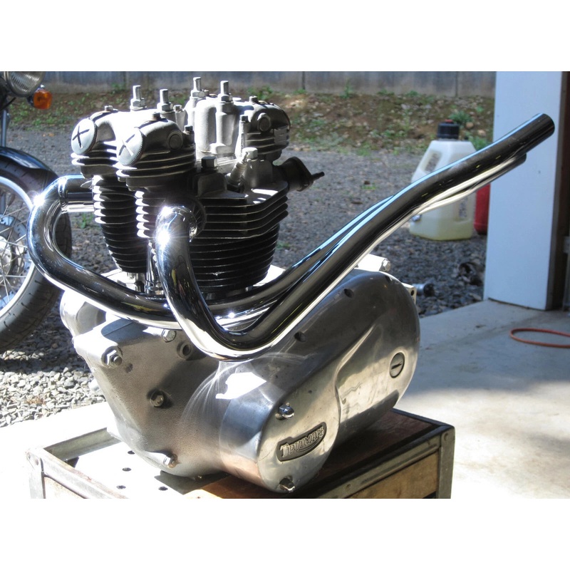 Triumph TR6C 1969 70 exhaust pipes high level even UK Made 71-0022 71-0024