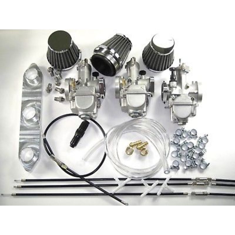 Triumph Trident carb replacement kit set fuel line cables manifold T150 T160 PWK conversion