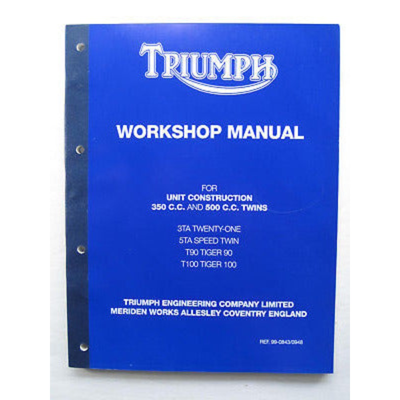 Triumph Workshop Manual 350 500 unit Twins 3TA 5TA T90 T100
