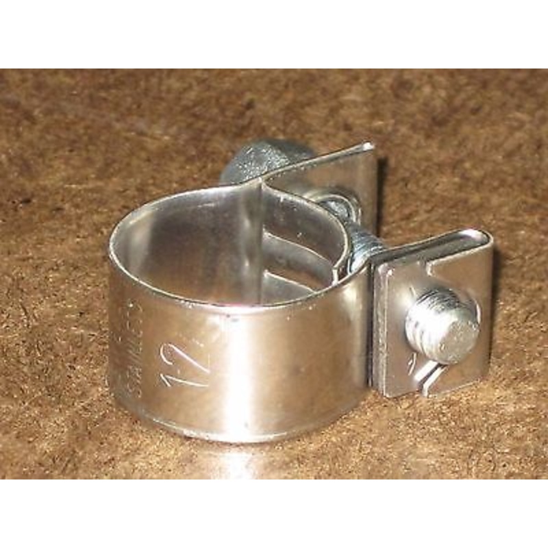 Tubing Fuel Line Clip tube hose clamp solid band 29/64 to 33/64 for 1/2 #12 SS