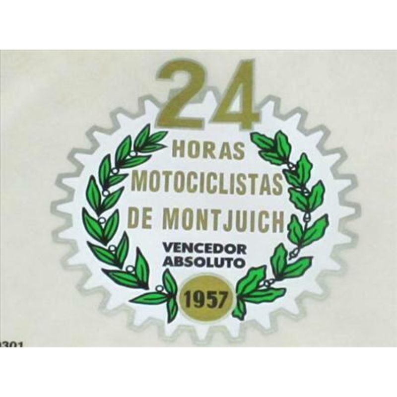 Ducati tank top decal Horas Motorciclistas De montjuich 1957 peel and stick