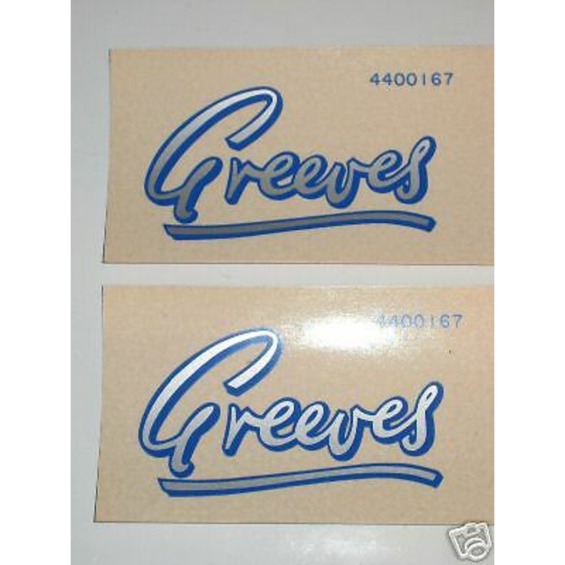 GREEVES motorcycles side cover vinyl decals Transfer