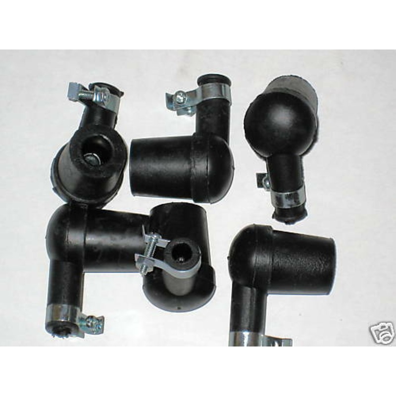 lot of 6 Spark plug boots rubber caps 7mm Triumph Norton BSA Lodge boot