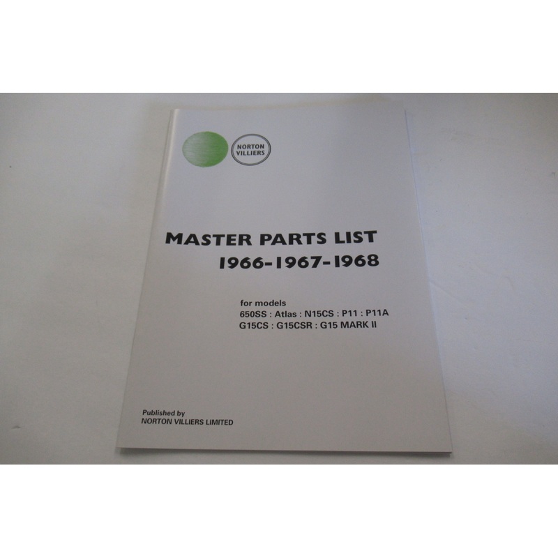 NORTON parts book 1966 67 68 Atlas N15CS P11  P11A 650SS G15CS G15CSR G15