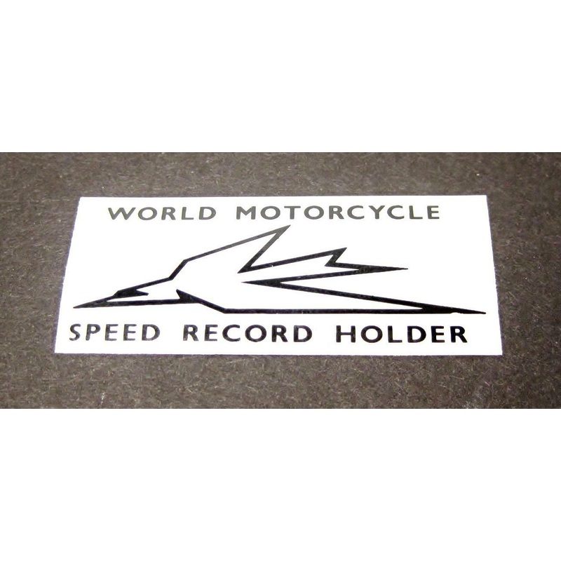 Tank top decal Triumph twin world motorcycle speed record holder decal sticker