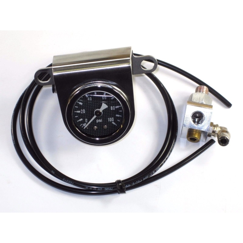 Triumph oil pressure gauge center handlebar mount Stainless Steel T140 T150 T160