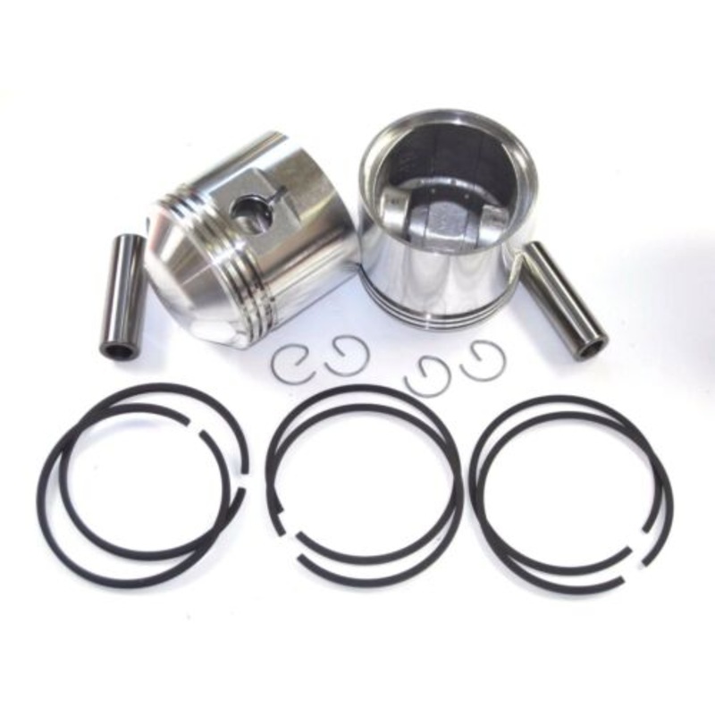 TRIUMPH unit 650 std Piston set standard JCC pistons & Hastings rings 1963 – 72