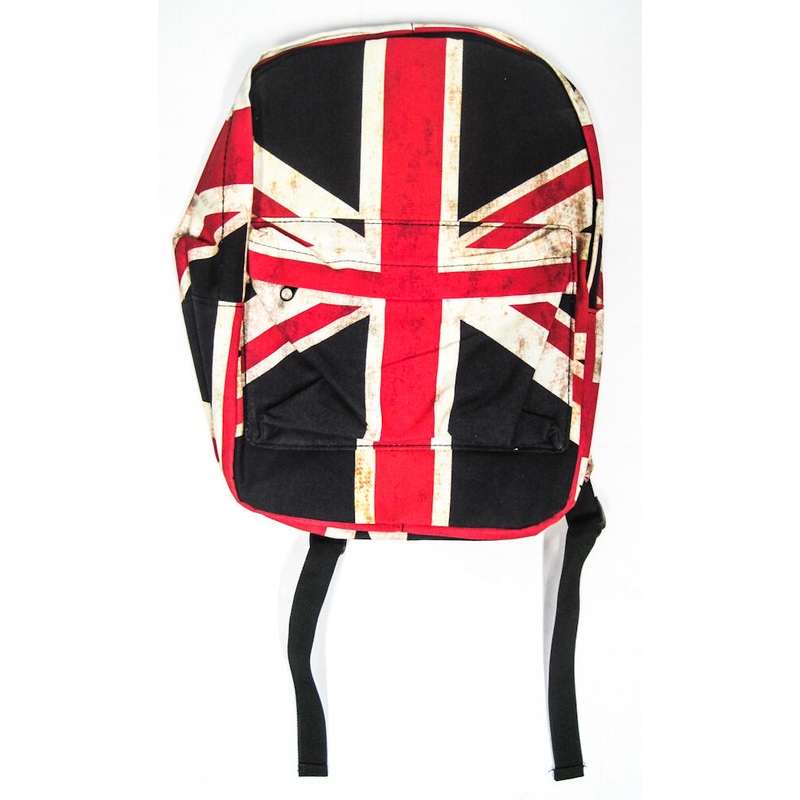 Union Jack British Flag Distressed Backpack England UK canvas back pack