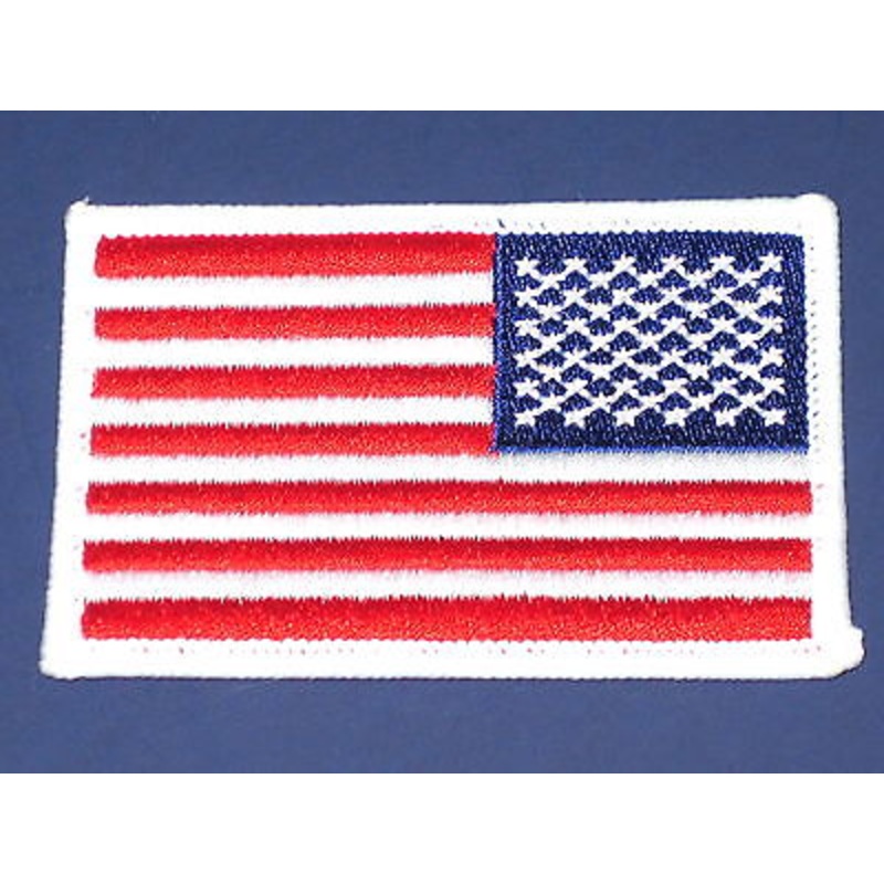 United States of America Flag Reverse embroidered Patch American Red White Blue