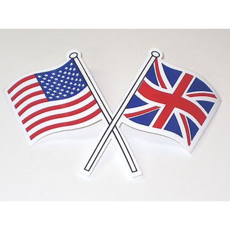 USA Union Jack cross flags Britain racing flag decal vinyl UK England
