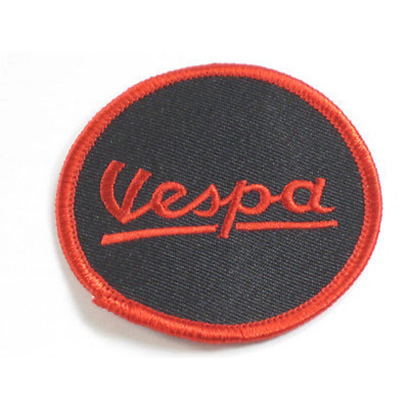 Vespa Scooter red pn black Patch Made In England cloth embroidered badge