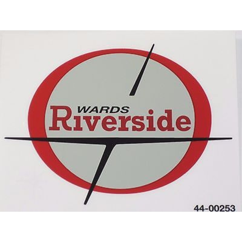 Wards Riverside Benelli Italian classic motorcycle decal clear peel and stick