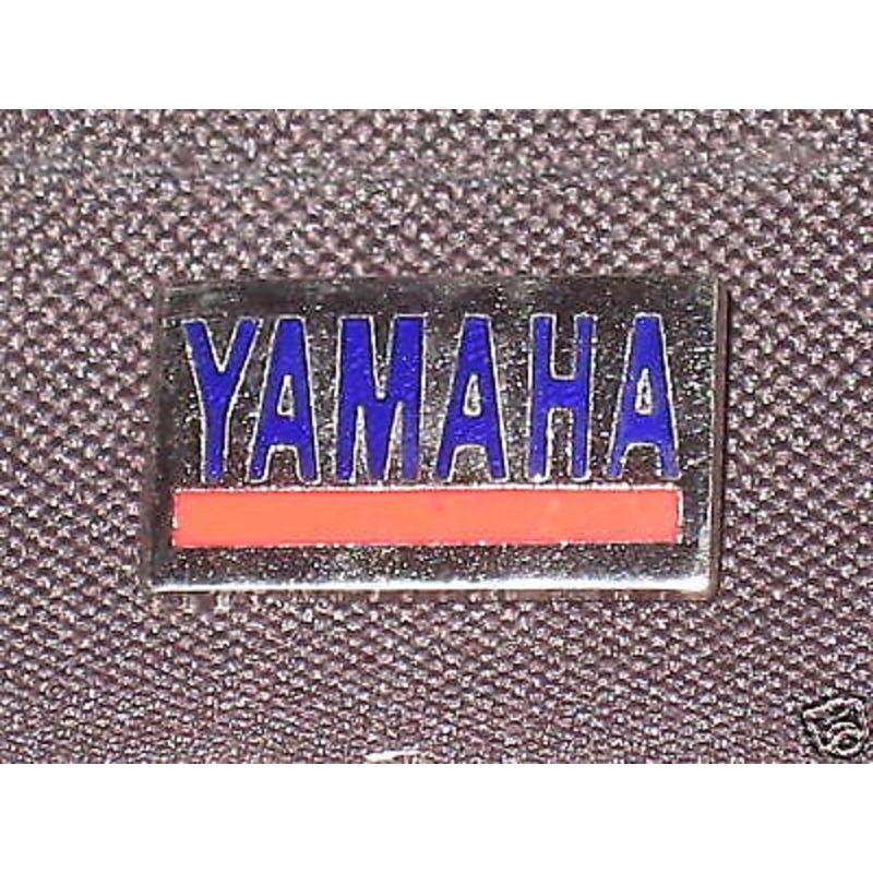 Yamaha motorcycle pin red blue chrome badge
