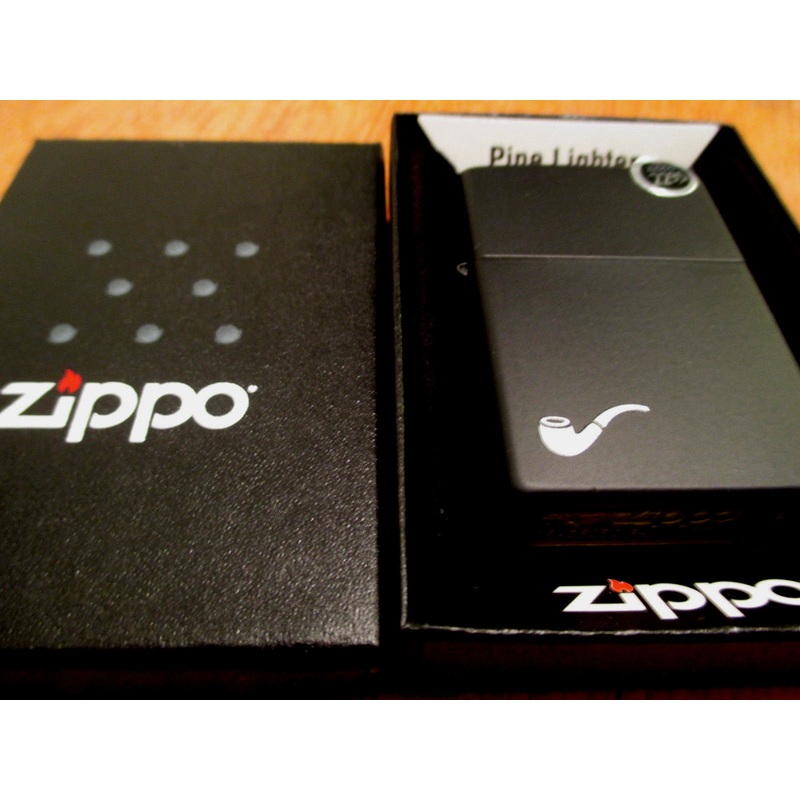 Zippo Black Matte Pipe Lighter smoking gentleman dad dapper Made in USA NEW