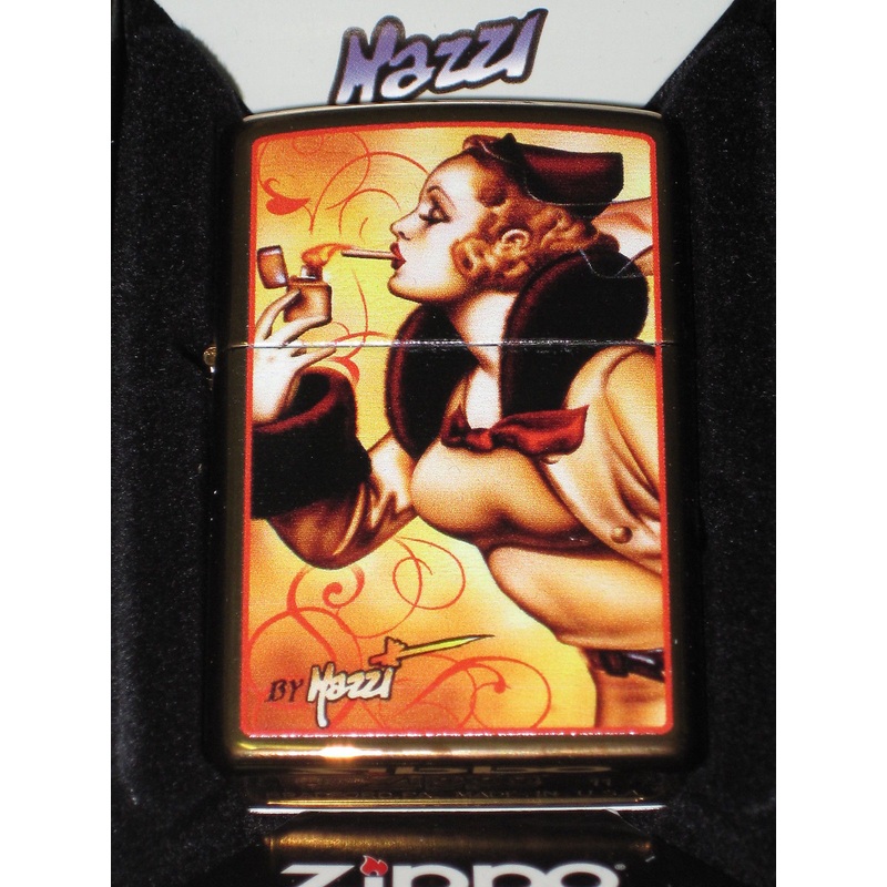 Zippo cigarette lighter Mazzi Windy Smoking Pinup Woman 1920s style Gatsby Deco