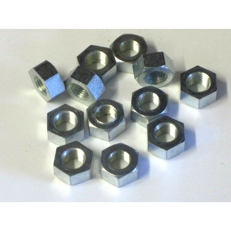 12 Nut Set 3/8 x 26 CEI BAR CUT Triumph Norton BSA 40-0123 full sized nut