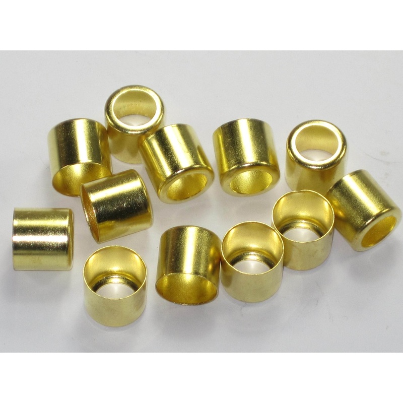 12 piece Ferrule set brass hose crimp ID .55 x length .55 x fitting end ID .406