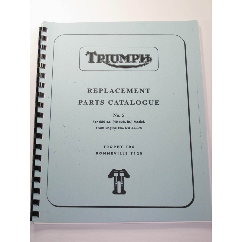 Triumph parts book 650 T120 TR6 1967 #5 Trophy Bonneville