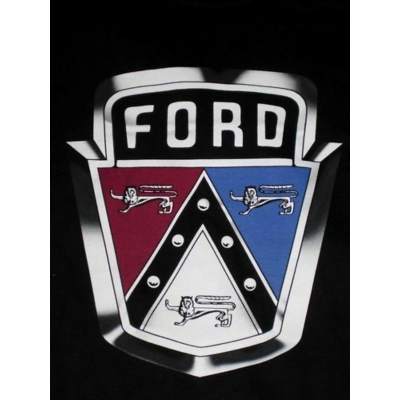 Ford V8 Flathead 1949 50 51 XXL T shirt black hood emblem Flat Head XXL 2XL
