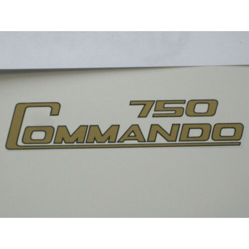 NORTON sidecover decal 750 Commando Gold and black outling dryfix UK Made
