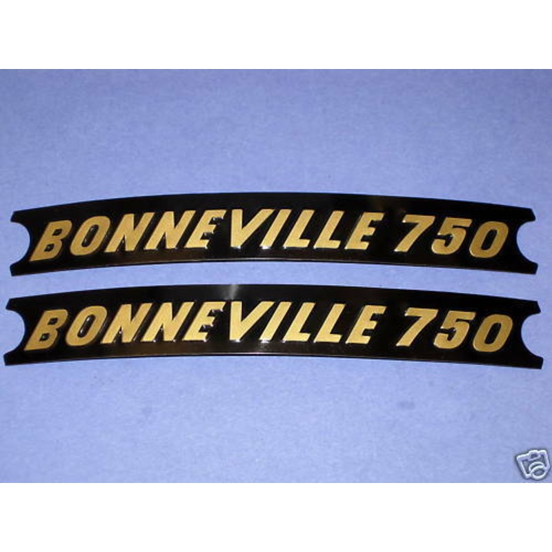 Triumph Bonneville 750 side cover decals gold embossed decal set 60-4385
