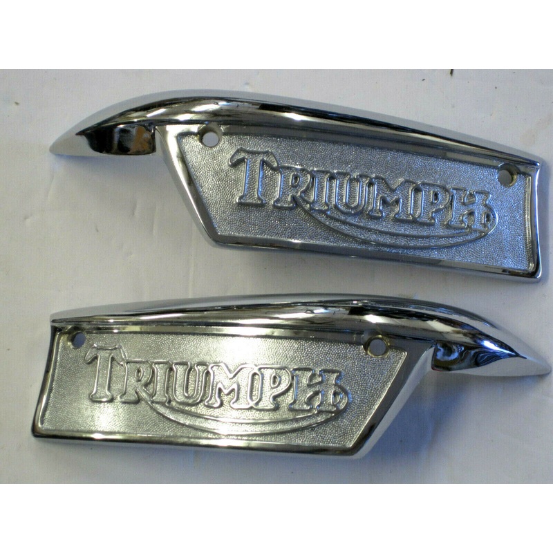 Triumph gas tank badge set 82-9700/1 1969 70 71 72 73 74 75 76 77 78 79