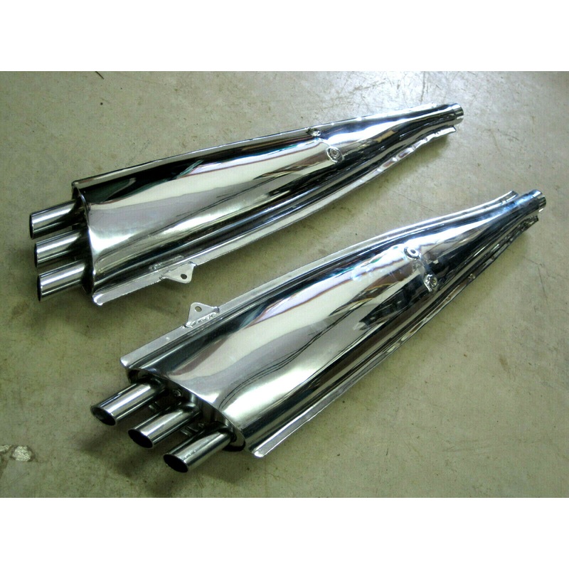 Triumph T150 T160 Raygun muffler set Trident 70-9036 832L 832R UK Made mufflers * !