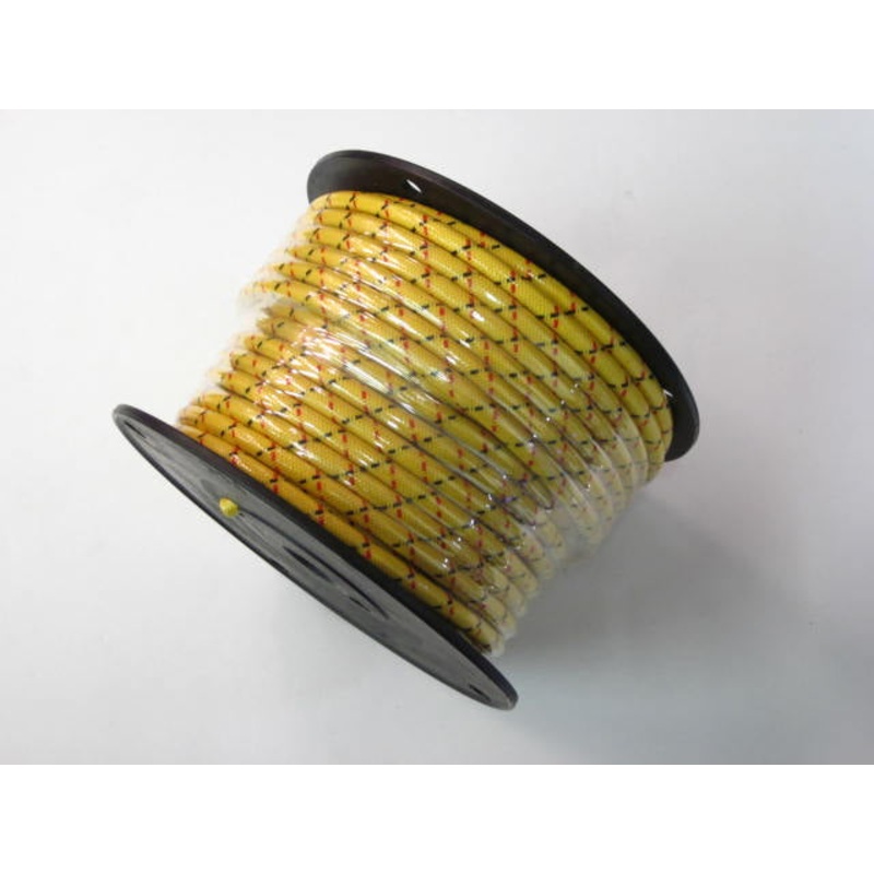 100′ roll Yellow cotton braided spark plug wire 7mm copper core Auto Cycle