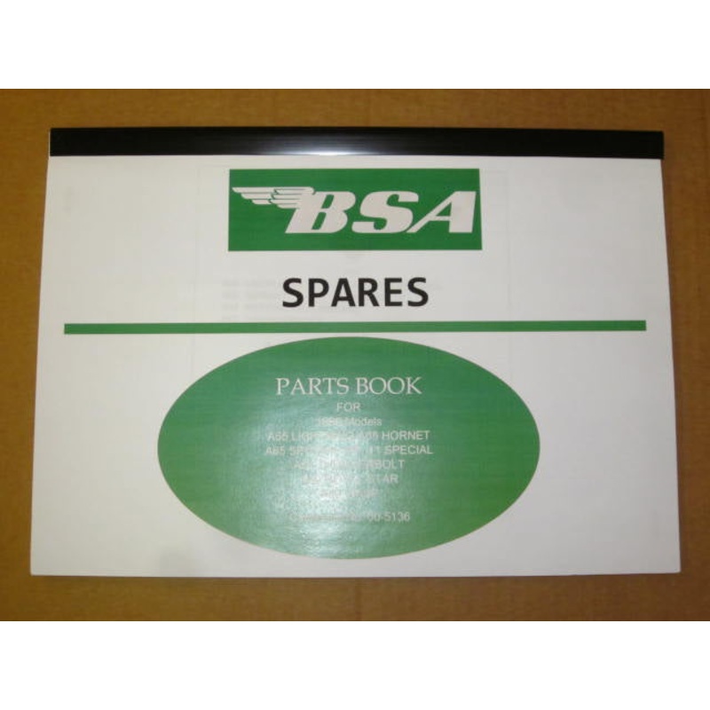 BSA A65 A50 spares parts book 1966