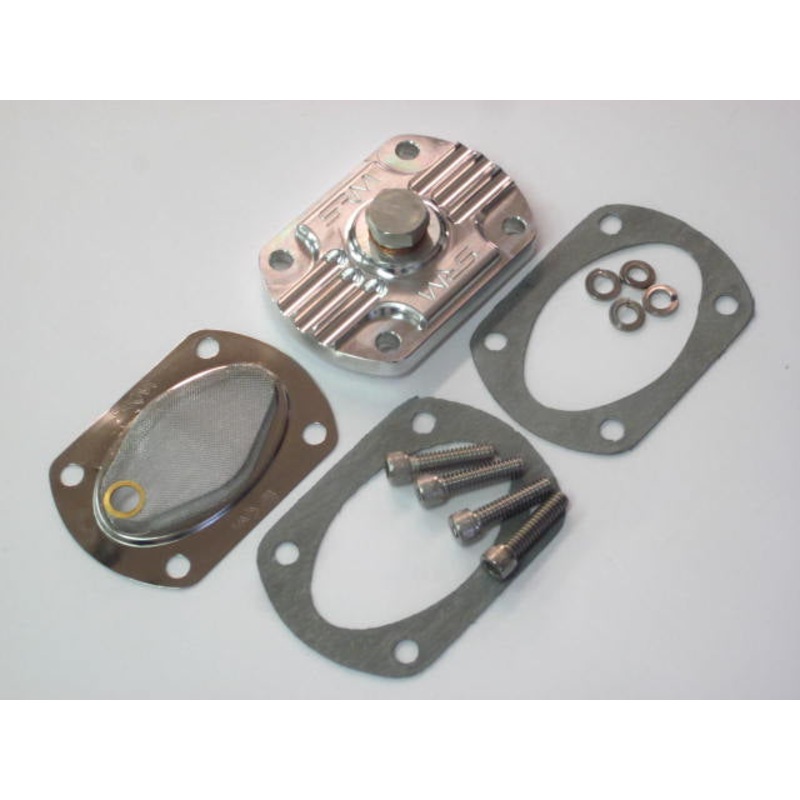 Triumph SRM pre-unit Finned sump plate w drain plug machined aluminum 70-0486