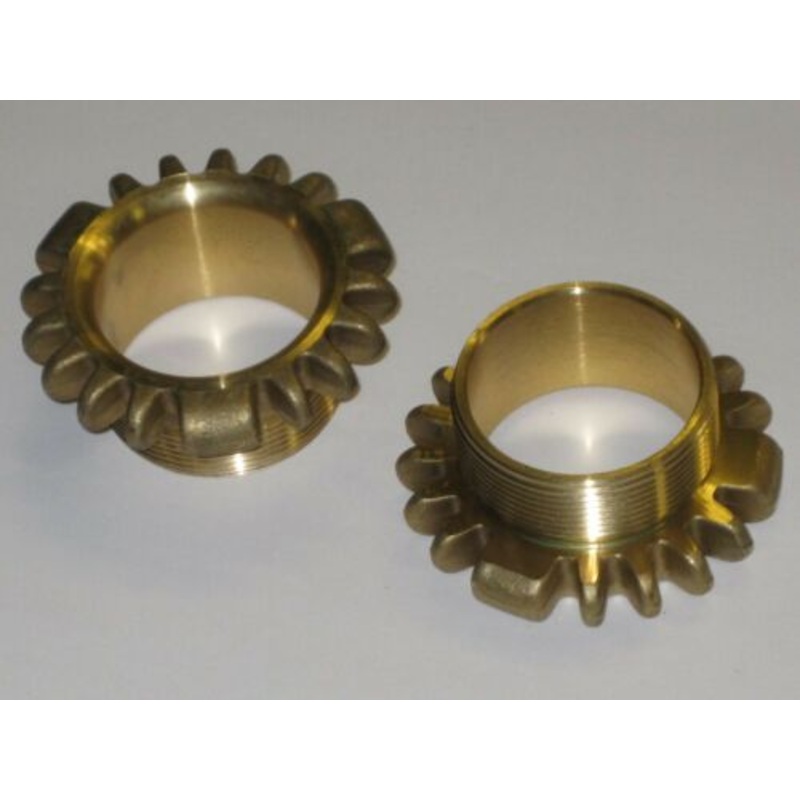 Exhaust pipe nuts Norton lockring brass long early type Atlas P11 NM18092 06-2464/1