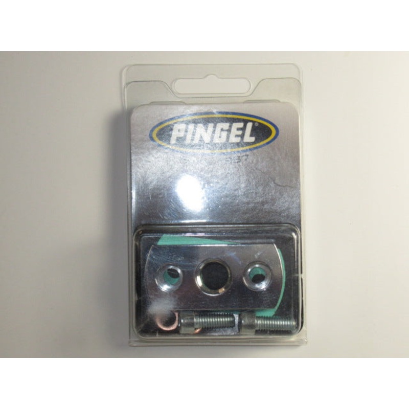 Adapter plate petcock to tank 1/4 NPT / 34mm bolt centers / For Pingel